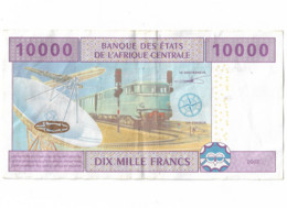 GABON BANQUE DES ETATS DE L'AFRIQUE CENTRALE 10000 FRANCS Série A - Gabon