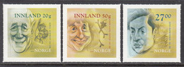 2020 Norway Authors Writers Books Literature Complete Set Of 3 MNH @ BELOW FACE VALUE - Nuovi