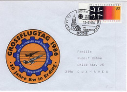 49509 - Bund - 1986 - 80Pfg. Bundeswehr EF A. Bf. M. SoStpl. ERDING - TAG DER OFFENEN TUER -> Cuxhaven - Militares