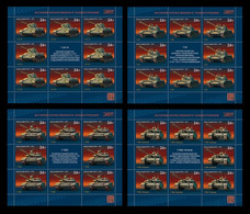 Russia 2021 Mih. 3030/33 Russian Tanks (II) (4 M/S) MNH ** - Unused Stamps