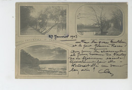 LE CREUSOT (environs) - Belle Carte Photo Vues Multiples De L'Etang Saint Pierre écrite En 1903 - Le Creusot
