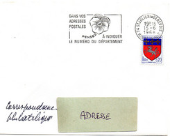 SAVOIE / HAUTE Dépt N° 74 = ST JULIEN EN GENEVOIS 1968 = FLAMME SECAP Multiple ' PENSEZ à INDIQUER ' = Pensée N° 2 - Postleitzahl