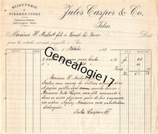 96 2931 ALLEMAGNE DEUTSCH IDAR 1909 Bijouterie JULES CASPER Pierres Fines Dest Malart -- Rhenanie Palatinat - Autres & Non Classés