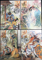 MACAU 2001 ROMANCE OF 3 KINGDOMS MAX CARDS SET OF 5, RARE VF CONDITION - Cartoline Maximum