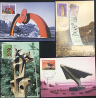 MACAU 2000 MODERN SCULPTURES  MAX CARD SET OF 4 - Cartes-maximum