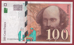 France 100 Francs "Cézanne" --1997--ALPH-U--Numéro -09969618 ----- .dans L 'état (P.108) - 100 F 1997-1998 ''Cézanne''