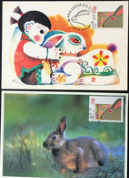 MACAU 1999 ZODIAC YEAR OF THE RABBIT MAX CARD X 2 - Maximumkarten