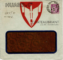 1933 - Enveloppe à Entête Des CHARRUES HUARD à Chateaubriand - Agriculture