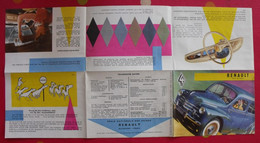 Catalogue Dépliant 4CV Renault Régie Nationale. En Allemand. 1958. Bon état - Publicidad
