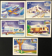 MACAU - 1996 MODERN BUILDINGS SET MAX CARDS OF 10 - Tarjetas – Máxima