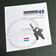 Nederland - NVPH - 1261 - 1982 - Gebruikt Op Papier- Cancelled - 100 Jaar KNSB - Schaatser - Stempel 1e Dag Van Uitgifte - Usados