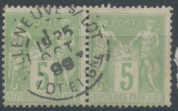 Lot N°62509  Paire Du N°106, Oblitéré Cachet à Date De Villeneuve-sur-Lot, Lot-et-Garonne (45) - 1876-1898 Sage (Tipo II)