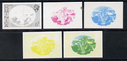 Dominica 1975-78 Ochro 6c Set Of 5 Imperf Progressive Colour Proofs Comprising The 4 Basic Colours Plus Blue & Yellow Co - Dominica (1978-...)