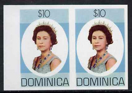 Dominica 1975-78 Queen Elizabeth II $10 Imperforate Pair U/M, As SG 507 - Dominica (1978-...)