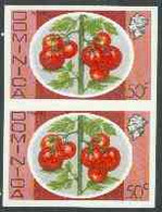 Dominica 1975-78 Tomatoes 50c Imperforate Pair U/M, As SG 503 - Dominica (1978-...)
