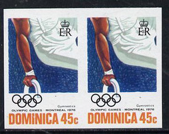 Dominica 1976 Olympic Games 45c (Gymnastics) Imperf Pair U/M, As SG 519 - Dominica (1978-...)