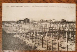 Cpa 80 BEUVRAIGNES Vue Générale Du Cimetière Central Des Soldats Tués Pour La Patrie - Beuvraignes