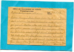 Correspondance Des Prisonniers De Guerre-1948 -PG Allemand En Françe Dépot St Paul 121 Hte Vienne - - WW II