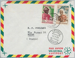 59369 -  DAHOMEY - POSTAL HISTORY: Airmail COVER To ITALY  1971 -  Snakes - Lettres & Documents