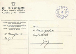 Feldpost Karte  "Funker Kp. 4"          1940 - Poststempel