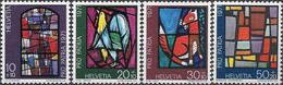 SWITZERLAND - COMPLETE SET PRO PATRIA STAINED GLASSES 1971 - MNH - Verres & Vitraux