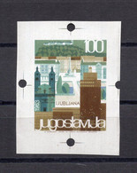 1963  YUGOSLAVIA, LJUBLJANA, 100 DIN. STAMP,  PROOF, TRIAL PRINT - Ongetande, Proeven & Plaatfouten