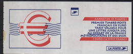 France Maury Carnet 524e (Yvert 3215-C1b) ** Euros Impression Inversé Timbres/couvertures - Booklets