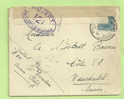 141 Op Brief Stempel PMB 4 Naar Suisse", OUVERT 121 + MILITAIRE 109 -Double !! CENSURE Belge/France  (2378 - Kriegsgefangenschaft