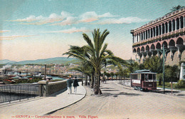 GENOVA-CIRCONVALLAZIONE A MARE-VILLA FIGARI-TRAM-CARTOLINA  NON VIAGGIATA 1910-1920 - Genova