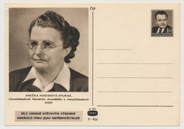 TCHECOSLOVAQUIE - Carte Postale (entier) - Défenseurs De La Paix - Anezka Hodinova-Spurna - Postales