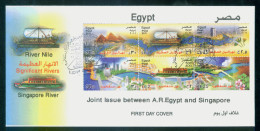 EGYPT / 2011 /  EGYPT- SINGAPOR ; JOINT ISSUE / FDC . - Briefe U. Dokumente