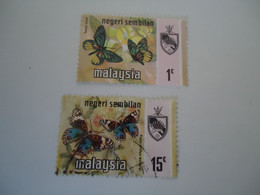 NEGRI SEMBILAN   MALAYSIA USED STAMPS BUTTERFLIES - Negri Sembilan