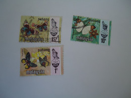 PAHANG   MALAYSIA USED  STAMPS BUTTERFLIES - Pahang