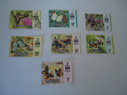 SABAH   MALAYSIA USED  STAMPS BUTTERFLIES - Sabah