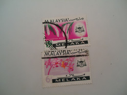 MALACCA   MALAYSIA USED STAMPS  FLOWERS - Malacca