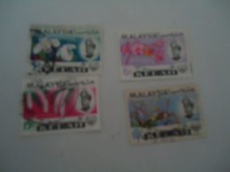 SABAH   MALAYSIA USED STAMPS FLOWERS - Sabah