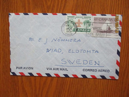 CANADA  1955 TORONTO   AIR MAIL COVER TO SWEDEN  ,0 - Brieven En Documenten