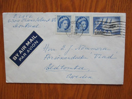 CANADA  1959 MONTREAL   AIR MAIL COVER TO SWEDEN  ,0 - Lettres & Documents