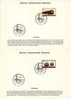 Trains - Trams - Metro - Berlin - 6 Documents De 1971 ° Oblitérés -  Oblit Berlin - Berliner Verkehrmittel - - Treni