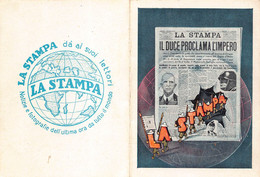 03012 "LA STAMPA - IL DUCE PROCLAMA L'IMPERO - TORINO" ANIMATO,  CALENDARIETTO 1937 - CROMOLITO - Kleinformat : 1921-40
