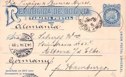 BOLIVIA - TARJETA POSTAL 2c 1894 >ALTONA/DE   /QE247 - Bolivia