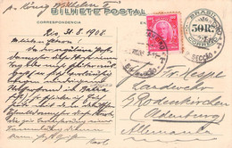 BRAZIL - TARJETA POSTAL 50 Rs 1908 NATIONAL EXPOSITION   /QE249 - Entiers Postaux