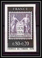 France N°1870 Journée Du Timbre 1976 Type Sage Non Dentelé ** MNH (Imperf) - No Dentado