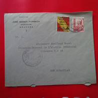 LETTRE GRANADA JOSE GODOY FONSECA POUR SAN SEBASTIAN ALEJANDRO RUELLAND BOREL DELEGADO GENERAL DE L ABEILLE 1937 - Briefe U. Dokumente