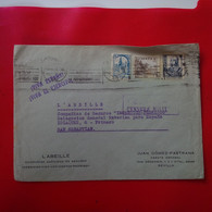 LETTRE SEVILLA POUR SAN SEBASTIAN L ABEILLE AVEC CENSURA MILITAR 1937 - Covers & Documents