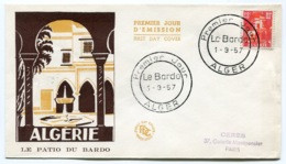 RC 13653 ALGERIE 1957 - 18F LE BARDO ALGER FDC 1er JOUR TB - FDC