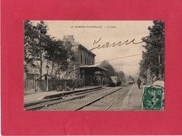 42 Loire, LE CHAMBON-FEUGEROLLES, La Gare, Animée, Train, Locomotives, 1910 - Le Chambon Feugerolles