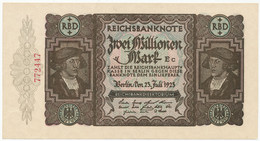 GERMANY, DEUTSCHLAND - 2 Millionen Mark 23.7.1923. P89, Ro89, AUNC-UNC. (D069) - 2 Mio. Mark