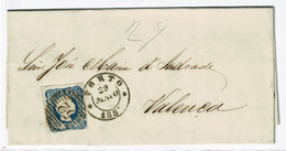 Portugal, 1857, # 12, Porto-Valença - Storia Postale