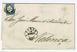 Portugal, 1857, # 12, Porto-Valença - Storia Postale